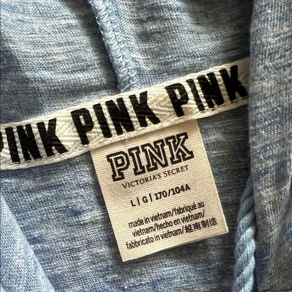 PINK Victoria's Secret Blue Hoodie and Wide Leg Pant Lounge Set - Picture 2 of 4